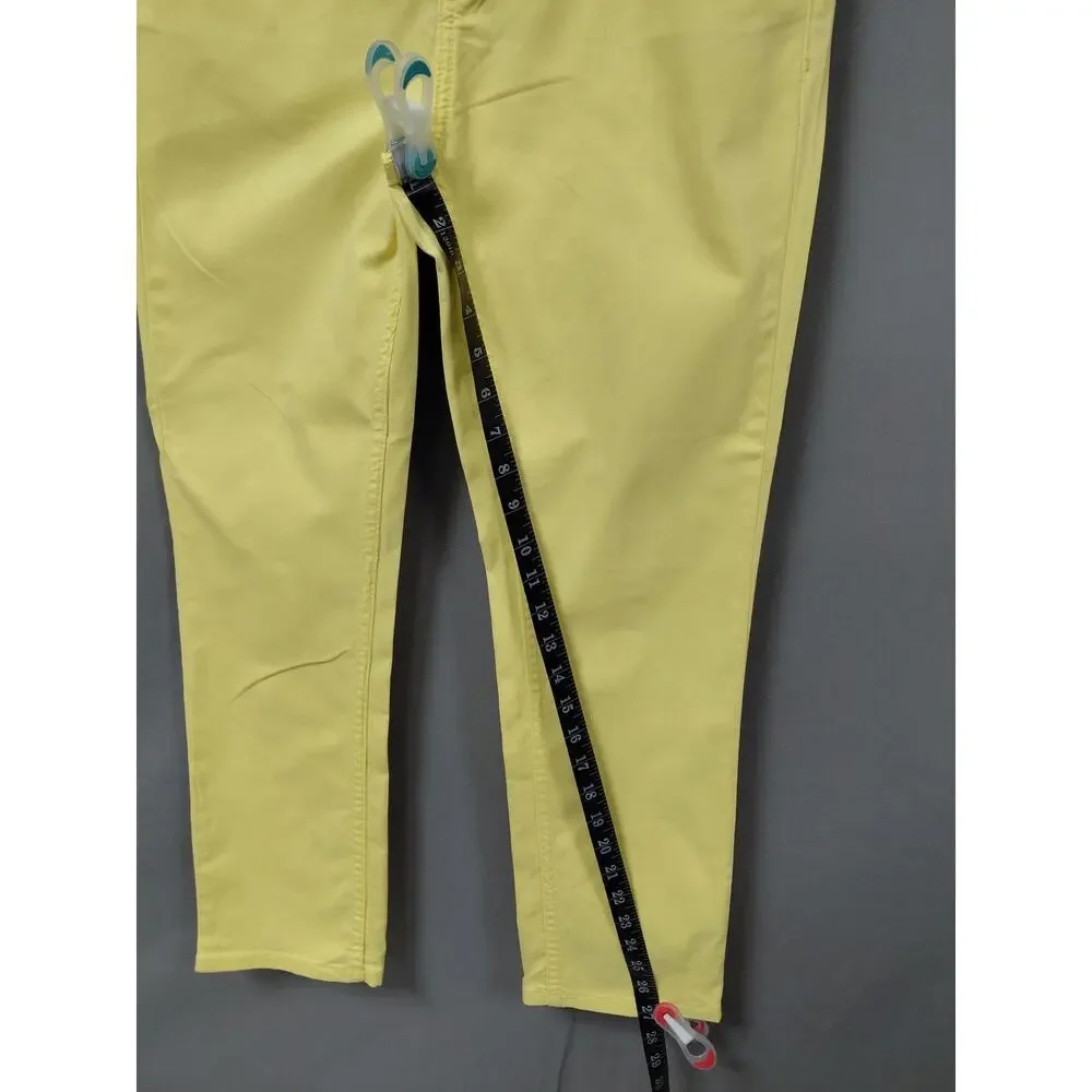 Liz Claiborne Yellow Straight Leg Stretch Pants Women Size 6